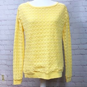 EUC Ruff Hewn Flower Croche Sweat Shirt Top S